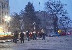 Червен бряг - Протест по повод катастрофата със загиналия д-р Цветан Костадинов