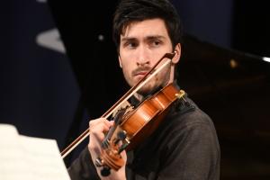 София - Военен клуб - Allegra Festival and Academy - първи ден - репетиция с участието на Емануил Иванов – пиано, Валерий Соколов и Лора Маркова – цигулка, Пол Зиантара – виола и Барна Карой – виолончело