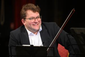 София - Военен клуб - Allegra Festival and Academy - първи ден - репетиция с участието на Емануил Иванов – пиано, Валерий Соколов и Лора Маркова – цигулка, Пол Зиантара – виола и Барна Карой – виолончело
