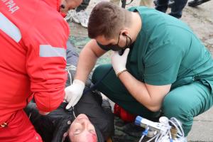 Благоевград - Мащабно учение - симулация на тежко ПТП и реакциите на Спешна помощ и МБАЛ-Благоевград