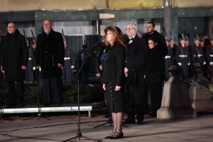 София – Възпоменателна церемония  пред паметника на Васил Левски