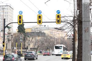 В София сложиха щора на светофар