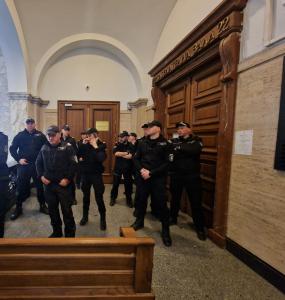 София - Протест срещу Сарафов в сградата на Съдебната палата - БОЕЦ