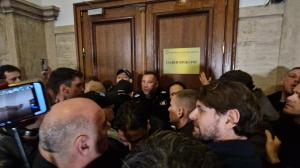 София - Протест срещу Сарафов в сградата на Съдебната палата - БОЕЦ