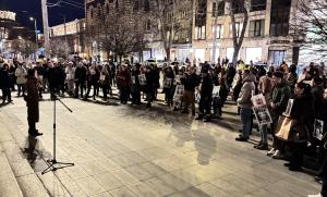 София - Протест пред Съдебната палата, организиран от бащата на Сияна Николай Попов