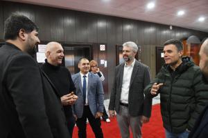 Варна - Кметът на Варна Благомир Коцев посреща в общината шампионите по бакетбол