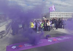Варна - Протест на транспортните работници подкрепен от КНСБ