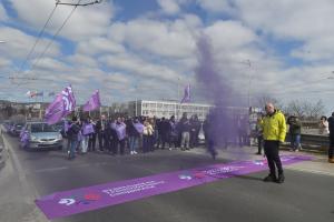Варна - Протест на транспортните работници подкрепен от КНСБ