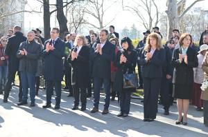 София - Церемония пред паметника на спасителите на българските евреи