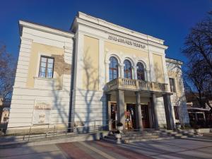 Видин - Пада мазилка от фасадата на Драматичния театър
