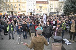 Пловдив - Многолюден протест за по-добър транспорт
