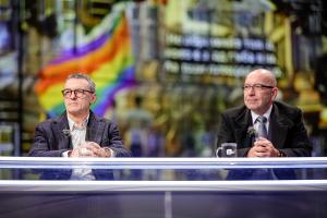 София - Специално студио на bTV за изборите и 3D мапинг