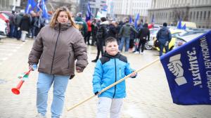 София - Протест и автошествие - синдикат Защита