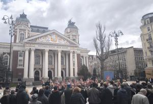 София – <br />
Гвардейският духов оркестър поздравява столичани с празника - 147 г от обявяването на София за столица