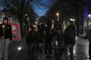 Бургас - Проливен дъжд и факелно шествие