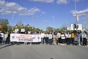 Пловдив - Протест блокира кръстовище заради строеж на брега на р.Марица