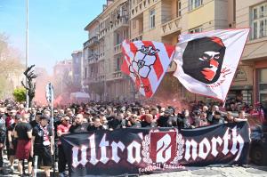 София - Агитката на ЦСКА преди мача с Левски