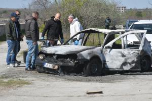 Бургас - Поморие - инцидент с изгоряла жена в автомобил