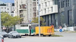 Продължава ремонтът на релсите по трамвайното трасе на бул.България