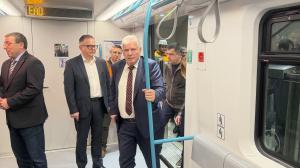 София - Инспекция на разширението на метролиния 3