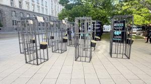 София - Протест срещу отглеждането на телета в клетки