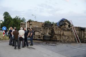София - Катастрофа с автобус на Челопешко шосе