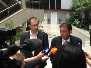 София - Брифинг на министър Шишков за свлачището при тунел
