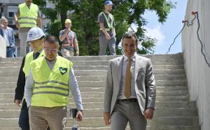 София - Столичният кмет Васил Терзиев проверява работата по метрото през квартал Слатина