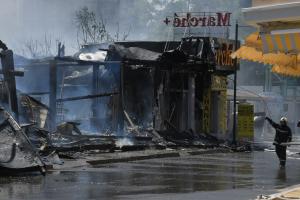 Бургас - Слънчев бряг - пожар в магазин за хранителни стоки