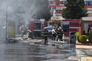 Бургас - Слънчев бряг - пожар в магазин за хранителни стоки