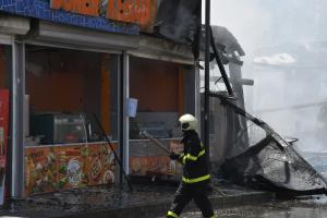 Бургас - Слънчев бряг - пожар в магазин за хранителни стоки