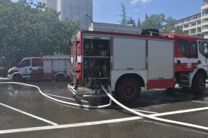 Бургас - Слънчев бряг - пожар в магазин за хранителни стоки
