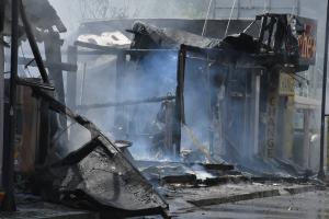 Бургас - Слънчев бряг - пожар в магазин за хранителни стоки