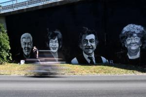 Варна - Графитите на  Стефан Данаилов, Стоянка Мутафова, Георги Парцалев и Татяна Лолова