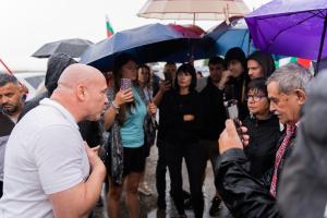 Безмер - Протест пред авиобазата