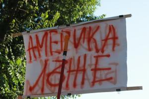 Ямбол - Протест срещу американските самолети на летище Безмер