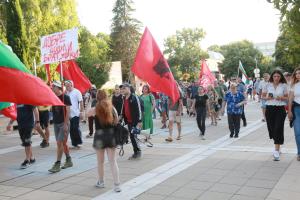 Ямбол - Протест срещу американските самолети на летище Безмер