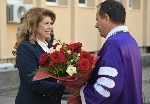 Президентът Илияна Йотова участва в тържественото откриване на академичната 2026/2027 година в Медицински университет в София.