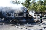 Горящ товарен автомобил затвори по обяд движението по автомагистрала „Марица“