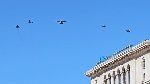 СОФИЯ - Самолетите с тленните останки на цар Самуил прелитат над пл. Батенберг